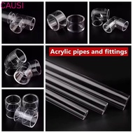 CAUSI Tank Tee Way Joints,  Transparent Plexiglass Acrylic Pipe Fittings, 16 20mm 90 Degree Elbow Aq