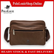 Original Polo Louie Men Luxury Leather Messenger Bag Travel Business Sling Bag Lelaki Leather