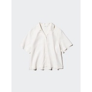 KEMEJA UNIQLO Women's Open Collar Linen Blend Shirt JASTIP BATBOY