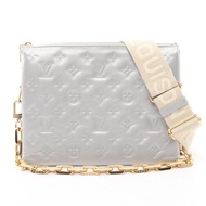【二手】LOUIS VUITTONCoussin PM 單肩包 M21769 銀灰色皮革 Coussin PM 女士二手 A