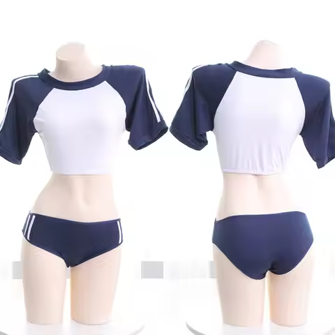 Anime Japanese Anime Girl Student Gymnastics Gym Outfit Cheerleader Uniform Costume School Girl Spor