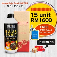 BAJA SAWIT MEFER NPK 15:15:35 [FREE POSTAGE] [15 LITER + FREE PAM] BERATKAN BUAH SEAWAL 2 MINGGU DENGAN SEMBURAN MEFER