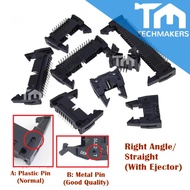 IDC Header 2.54mm Straight / Right Angle Ejector Header Connector IDC Plug Header Male Connector PCB