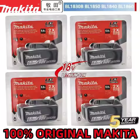 100% Genuine 18V Makita 6Ah/5Ah for Makita Battery BL1840 BL1830B BL1850B BL1850 BL1860 BL1815 Repla