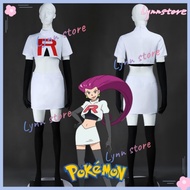POKEMON Cosplay Costume Team Rocket Cosplay JESSIE JAMES Uniforms Wig Accessories Suit Anime Rolepla