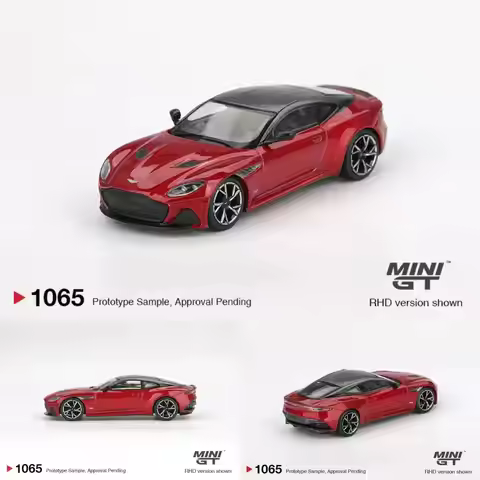 MINIGT 1065 In Stock 1:64 Aston Martin DBS Hyper Red Diecast Car Model Collection Toys