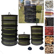 Fabric Hangplant Nets Layers Herb Drying Mesh Net Foldable Fishing Hanging Dryer Bags Rack Zipper Ne