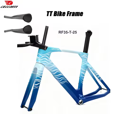 CECCOTTI 2025 New Carbon TT Bike Frame Aero Triathlon Bike Frameset Disc Brake Time Trial FrameSet R