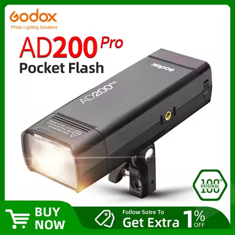 Godox AD200Pro TTL 1/8000 HSS with Built-in 2.4G Wireless X System Outdoor Flash Light with 2900mAh 