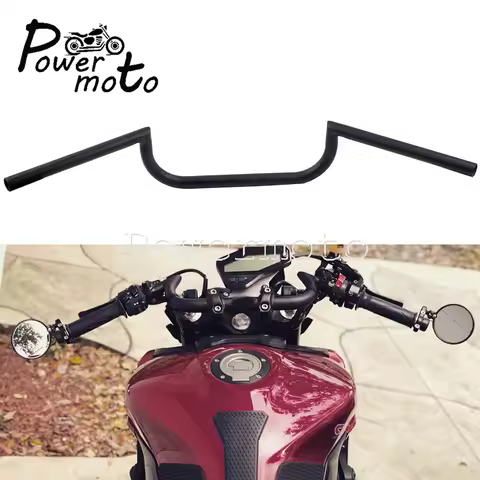1" & 7/8" Clubman Handle Bars Drag Bar Cafe Racer 22mm & 25mm Handlebar for Harley Kawasaki KZ Yamah