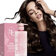 Hairhalo Curl Defining Cream, Curling and Styling Cream, Anti Frizz, Plump and Naturally Fluffy