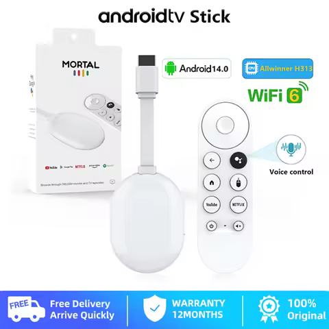 Android 14 U11 TV Stick 2GB 16GB Smart Home Cinema AllwinnerH313 BT Voice Remote Support Wifi6 BT5.0