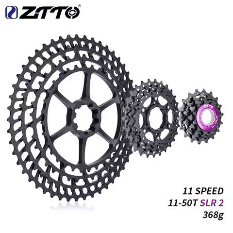 ZTTO 11s 11-50T SLR 2 Cassette MTB 11Speed Wide Ratio UltraLight 368g CNC Freewheel Mountain Bike Bi