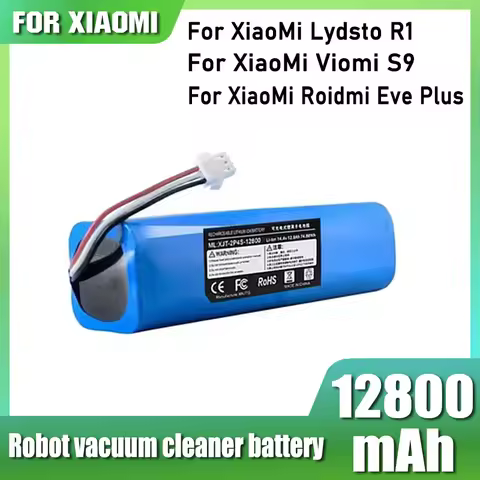 14.4V 12800mAh, for Xiaomi Lydsto R1 Pro HD-STYTJ-W03 S1 YM-S1-W03 G2 robot vacuum cleaner battery r