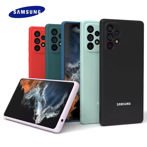 For Samsung Galaxy A55 A73 A53 A33 A72 A52 A70 A50 A50S A12 Case Liquid Silicone Phone Back Cover Pr