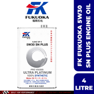 【100% ORIGINAL】FK FUKUOKA V5030S 5W30 Fully Synthetic SN Plus 4L Engine Oil For Proton/ Perodua/ Toy