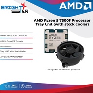 AMD Ryzen 5 7500F 6 Cores 12 Threads 3.7Ghz Processor - Tray Unit (with Stock Cooler)