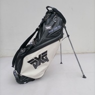 LdgNew Bracket Bag Golf Bag SyntheticPULeather Tripod Bag Men's and Women's Casual Sports Club Bag Black and White