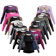 เสื้อยืดกีฬาแขนยาวรัดรูปสำหรับผู้หญิงพิมพ์ลายการ์ตูน Kaus MMA 3D เสื้อยืดแนวสปอร์ตชุดคอสเพลย์ผู้หญิง