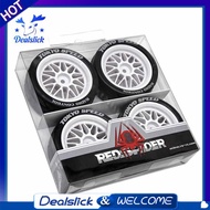 R 4pcs Rubber Tire Wheel Tyre Hex for  TT01 TT01E TT02 XV01 XV02 PTG-2 1/10 RC RaceCar Upgrade Parts