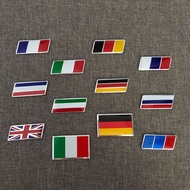 Car Steering Wheel Flag Small Label Germany France Italy Russia Union Jack Body Decoration Label