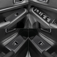 Carbon Fiber Window Glass Lift Button Trim Switch Cover Door Armrest Panel Sticker for -V Vezel 2021 2022