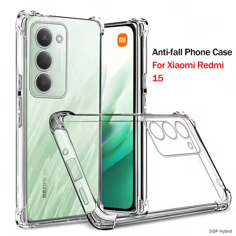 Shockproof Armor Case For Xiaomi Redmi 15 Redmi15 Redmy Radmi 15 4G 5G Global Clear Silicone Phone C
