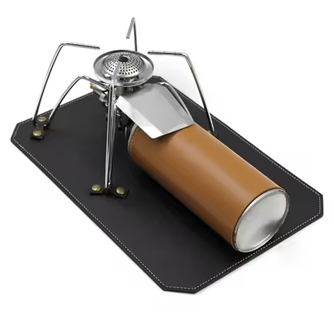 Camp Vegetable Tanned Leather For SOTO ST310 Stove Handmade Pedestal Pad CB Can Cover Leather Outdoo