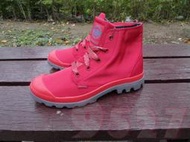 *~9527~* 2015年 2月 PALLADIUM 紅色 WATERPROOF 防水 尼龍布 雨傘布 登山鞋 工作鞋