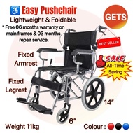 Wheelchair [🇸🇬GETS] ♿️ Easy Wheelchair Pushchair Lightweight &amp; Foldable For Elderly