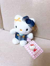 💙💛 格仔衫Hello Kitty毛公仔鎖匙扣掛件飾物 🎀  黃色蝴蝶結三麗鷗䓀蒂貓手袋書包吊飾毛絨玩偶  Sanrio cat checkered pattern cosplay yellow ri