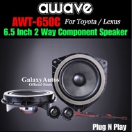 Awave AWT-650C 6.5 Inch 2 Way Component Speaker Plug N Play For Toyota Lexus