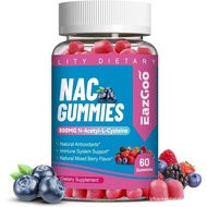 NAC Gummies 800mg, N-Acetyl Cysteine Supplement, NAC Supplement for Immune System & Antioxidant, Non