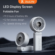 JISULIFE Handheld Fan Life7 Portable ni Foldable Fans with LED Display for Travel Desk Neck GiftTH99
