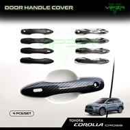 Toyota Corolla Cross CHROME CARBON Door Handle Cover Accessories Bodykit Spoiler Skirt 2022