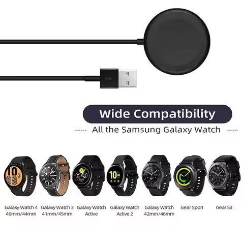 Wireless Watch Charger Compatible For Samsung Galaxy Watch 5 Pro 5/4/3 Active 2/1Gear Sport/S3 Porta