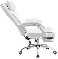 Big and Tall Executive Office Chair Ergonomic Computer Chair with Layered Body Pillows Household Lift Chair/Household White Office Chair/Study Computer Chair/Office Boss Chair LEOWE