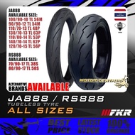 TAYAR MOTOSIKAL FKR JA888 / RS888 TUBELESS TYRE 70,80,90,100,110,120,130,140 -10,12,13,14,15,17 (ROS