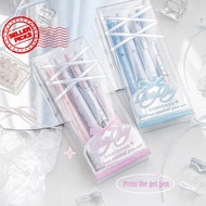 Ball Ribbon Series Cute Bow Tie Design Writing Gel Student Pen 0.38mm + Press Ball Set Pen Z0c1