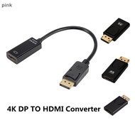wen DisplayPort to HDMI-Compatible Adapter DP Male to Female HDMI-Compatible Video Audio Cable HD 4K 1080P for PC TV Laptop lu