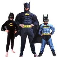 Halloween Children's Costume Boy Batman Suit Muscle Batman Cloak Cosplay Costume Costume