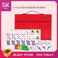 SKplus 3Player 4Player Mahjong Rummy Lami Poker Full White Set Alphapet Mahjong Board