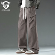 EAGLADE Tactical Cargo Baggy Loose Pants for Men 100%Cotton 815 in Coffee B02