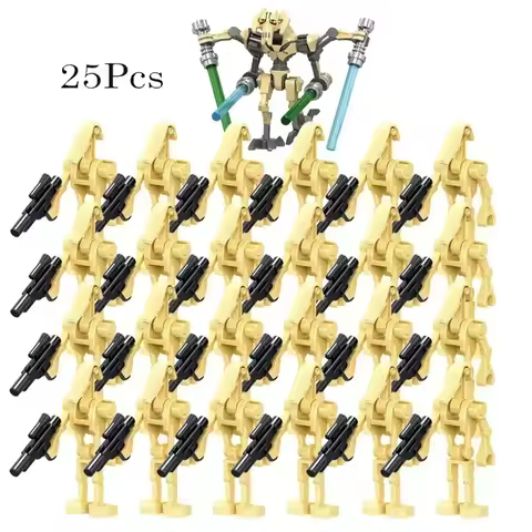 25 pieces/batch Clone Soldier War super battle droid C009 and Combat Robot Commander C032 Figures St