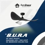 BURA 43″ DC CEILING FAN + SAMSUNG 20W LED DIM TRI WAY MEMORY FUNCTION (SMART)