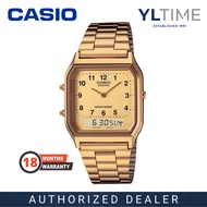[MARCO Warranty] Casio Vintage AQ-230GA-9BHDF Analog-Digital Watch (100% Original & New)