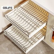 GSLIFE🔥Ready to Use🔥Stainless Steel 304 Kitchen Pull Out Drawer Organizer Dish Rack Pull Out Basket
