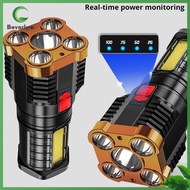 Bv✿  Strong USB Rechargeable Flashlight 500LM COB Outdoor Camping Fishing Light