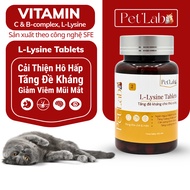 Pet'Lab premium vitamins for cats and dogs supplement Lysine to increase resistance and improve nutr