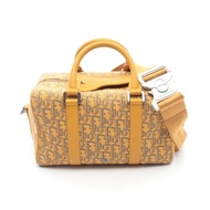 Christian Dior Lingot 26 斜背包 20-BO-0281 帆布皮革 黃色海軍藍